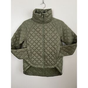 ATHLETA Whisper Featherless Puffer Jacket Women's Size XXS Olive Green